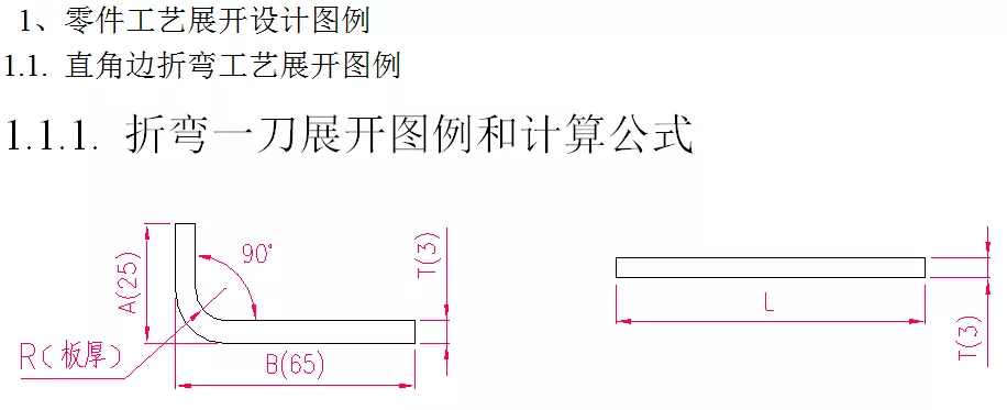 折彎一刀展開圖<